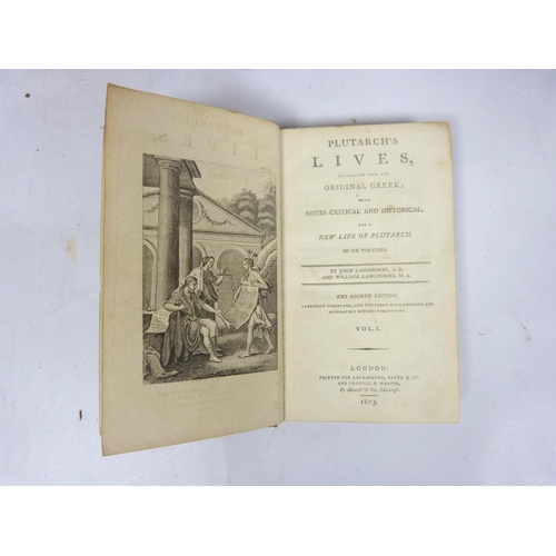 32 - PLUTARCH.&nbsp;&nbsp;Lives Translated from the Original Greek ... by John Langhorne & William La... 