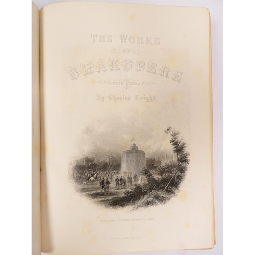 26 - KNIGHT CHARLES (Ed).&nbsp; The Works of Shakspere, Imperial Edition. 2 vols. Eng. frontis, plates &a... 