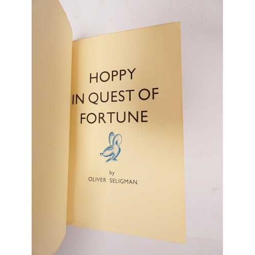 36 - SELIGMAN OLIVER.  Hoppy In Quest Of Fortune. Initials in red & col. text illus. Limp maroon leat... 