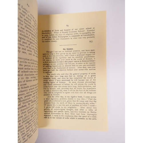 44 - Cumbria School Magazines.&nbsp;&nbsp;The Kendalian (Kendal Grammar School) for the years 1900-1906 &... 