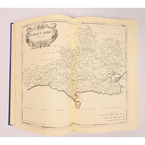 49 - CAMDEN WILLIAM.&nbsp;&nbsp;Britannia. Facsimile of the 1695 edition with fldg. maps. Folio. Qtr. clo... 