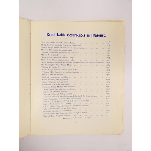 52 - ANDERSON JAMES.&nbsp;&nbsp;History Of Freemasonry. Defective copy with fragment only of title. Fldg.... 