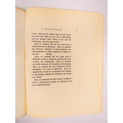 57 - INNES C. (Ed).&nbsp;&nbsp;The Black Book of Taymouth With Other Papers from the Breadalbane Charter ... 