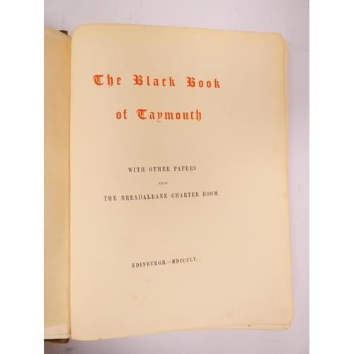 57 - INNES C. (Ed).&nbsp;&nbsp;The Black Book of Taymouth With Other Papers from the Breadalbane Charter ... 