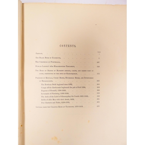 57 - INNES C. (Ed).&nbsp;&nbsp;The Black Book of Taymouth With Other Papers from the Breadalbane Charter ... 