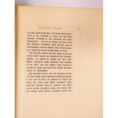 57 - INNES C. (Ed).&nbsp;&nbsp;The Black Book of Taymouth With Other Papers from the Breadalbane Charter ... 