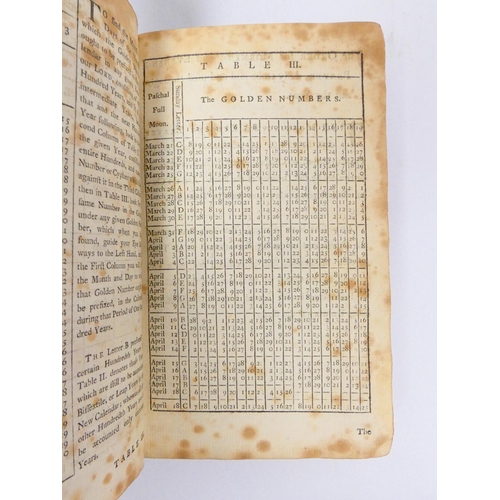 99 - The Book of Common Prayer.&nbsp;18th century red morocco, much foxing & spotting. Edinburgh, 177... 