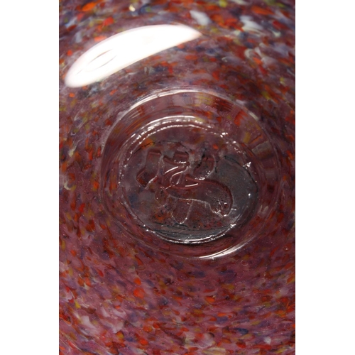 257 - Strathearn Glass bowl, of circular scalloped form, marks to base.