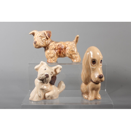 261 - Three Sylvac dogs.&nbsp; (a/f)