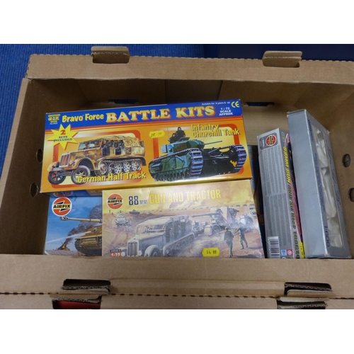 Two boxes of Airfix and other model kits.