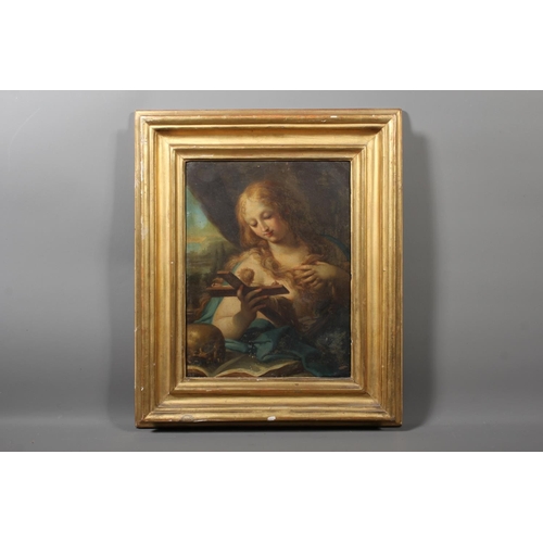 263 - After SEBASTIANO CONCA (Italian 1680-1764) The Penitent Mary Magdalene Oil painting on board, unsign... 