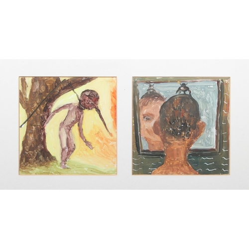 316 - STEVEN CAMPBELL (Scottish 1953-2007) *ARR*&nbsp;Pinocchio diptych&nbsp;Oil painting, signed and titl... 
