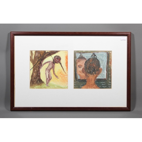316 - STEVEN CAMPBELL (Scottish 1953-2007) *ARR*&nbsp;Pinocchio diptych&nbsp;Oil painting, signed and titl... 