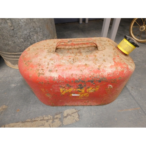 106 - Group of vintage oil cans and ash bin.