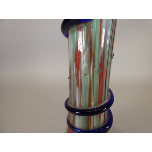 300 - Pair of Czech art glass tall mottled vases.