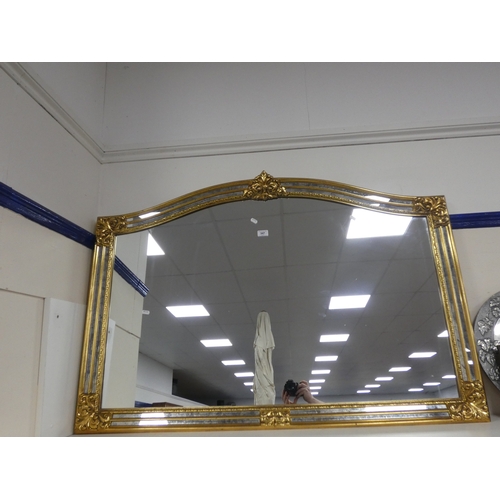 347 - Modern gilt framed overmantel mirror.