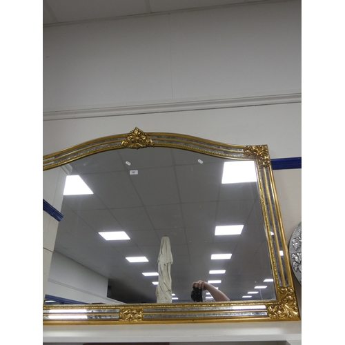 347 - Modern gilt framed overmantel mirror.