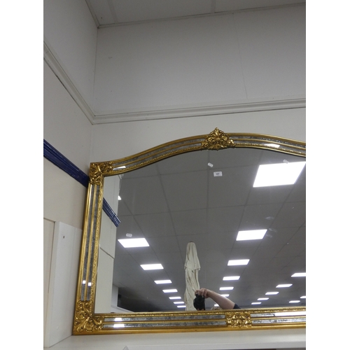 347 - Modern gilt framed overmantel mirror.