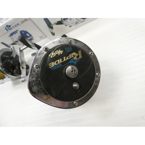 76 - Two boxed Mitchell Riptide sea fishing casting reels comprising of a 2/0 GL and a 4/0 GL.