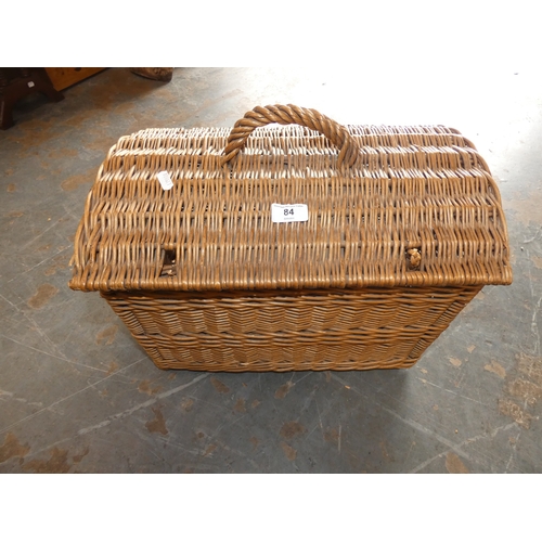 84 - Wicker fishing creel.