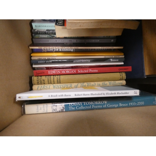 93 - Two boxes of topical books and novels, to include Rudyard Kipling novels, published in 1913 and late... 