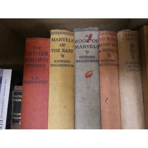 93 - Two boxes of topical books and novels, to include Rudyard Kipling novels, published in 1913 and late... 