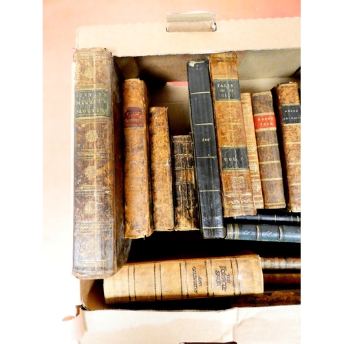 77 - Calf Bindings.  A large carton of various books, mainly odd volumes.