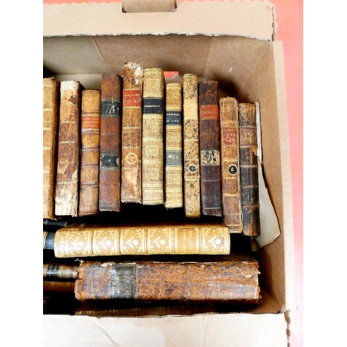 77 - Calf Bindings.  A large carton of various books, mainly odd volumes.