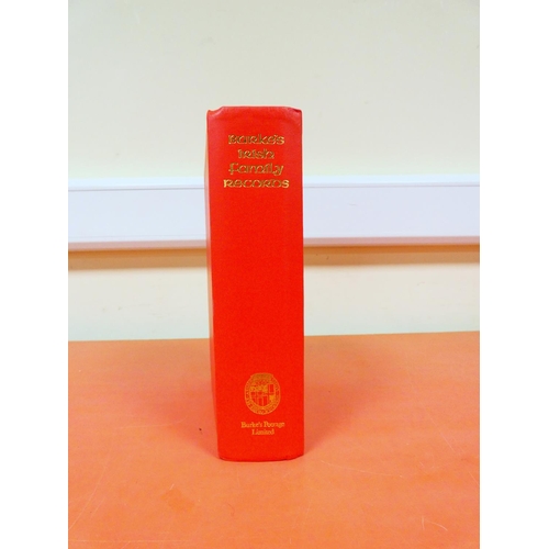 84 - BURKE (Pubs).  Burke's Irish Family Records. Orig. red cloth gilt, as new, in box of issue. 1976.... 