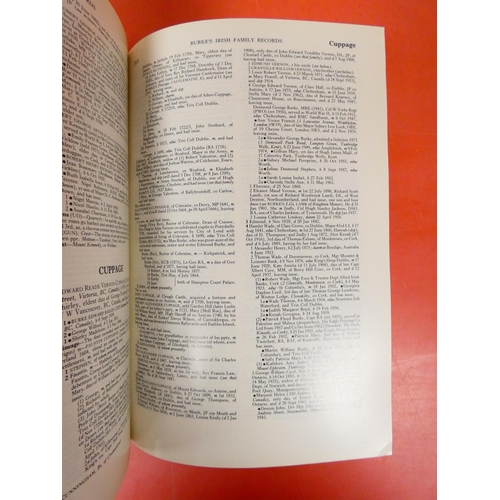 84 - BURKE (Pubs).  Burke's Irish Family Records. Orig. red cloth gilt, as new, in box of issue. 1976.... 