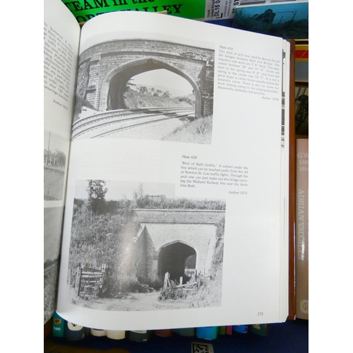 87 - Railways.&nbsp;&nbsp;A large carton of books & softback publications, many in d.w's.... 