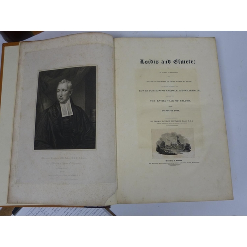 Two large, leather bound folio volumes, Loidis and Elmete, by Thomas D ...