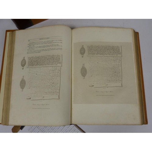 Two large, leather bound folio volumes, Loidis and Elmete, by Thomas D ...