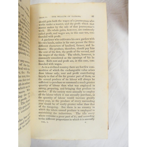 123 - SMITH ADAM.  An Inquiry into the Nature & Causes of the Wealth of Nations. 3 vols. Half titles. ... 
