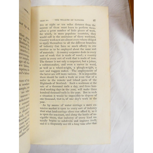 123 - SMITH ADAM.  An Inquiry into the Nature & Causes of the Wealth of Nations. 3 vols. Half titles. ... 