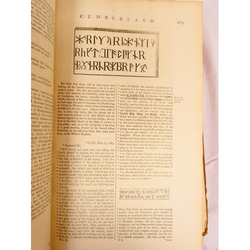 236 - CAMDEN WILLIAM.&nbsp;&nbsp;Britannia. Ed. by Edmund Gibson. 2 vols. Titles in red & black. Eng. ... 