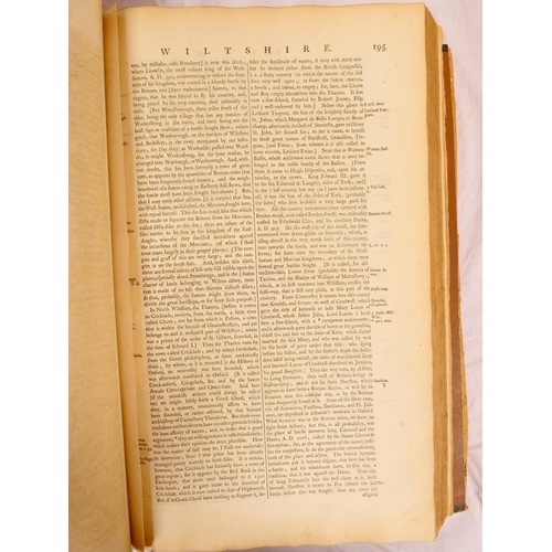 236 - CAMDEN WILLIAM.&nbsp;&nbsp;Britannia. Ed. by Edmund Gibson. 2 vols. Titles in red & black. Eng. ... 