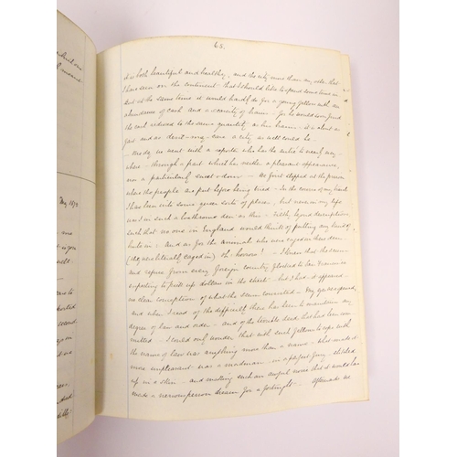 98 - HEAPE RICHARD, of Healey Hall, nr. Rochdale.  Copies of Letters Written Home During his Travels Abro... 