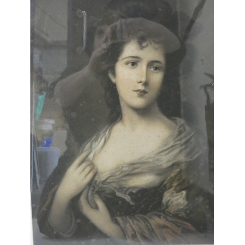 11 - Miss Eliza Ann Linley afterwards Mrs Sheriden.19th century engraving, 58cm x 47cm, and another of Do... 