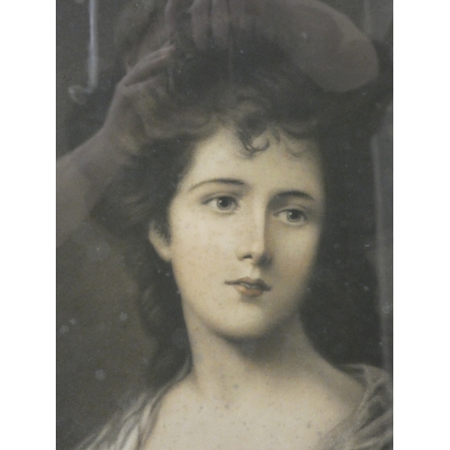 11 - Miss Eliza Ann Linley afterwards Mrs Sheriden.19th century engraving, 58cm x 47cm, and another of Do... 
