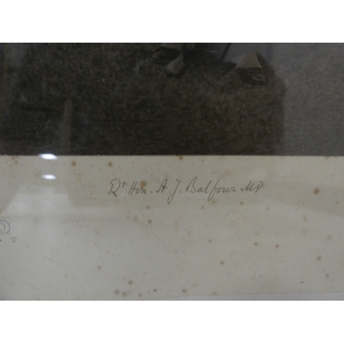 12 - The Parliamentary Golf Handicap 1892, with signatures, photograph published by Barrauds, London, 53c... 