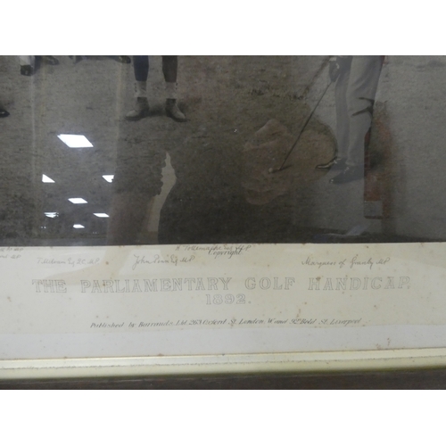 12 - The Parliamentary Golf Handicap 1892, with signatures, photograph published by Barrauds, London, 53c... 
