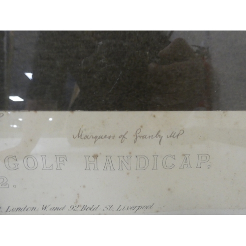 12 - The Parliamentary Golf Handicap 1892, with signatures, photograph published by Barrauds, London, 53c... 