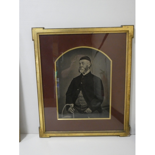 13 - Three Edwardian photograph portraits of a sporting gentleman, each 60cm x 43cm.