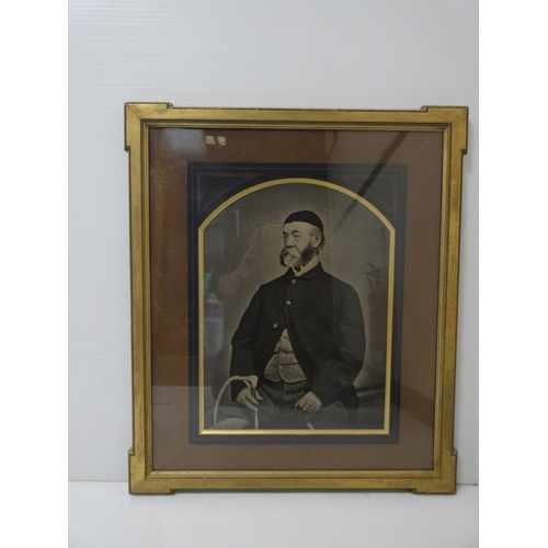 13 - Three Edwardian photograph portraits of a sporting gentleman, each 60cm x 43cm.