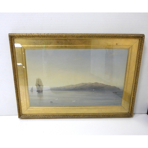 14 - John Lamb, British 1839-1909Beach head in the Canaries.Signed and dated 1889, watercolour, 42cm x 69... 