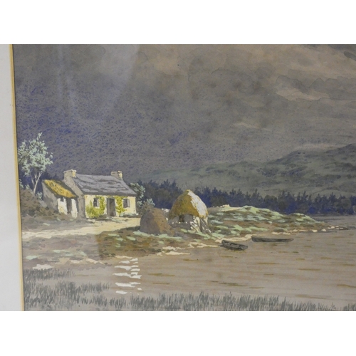 18 - Sir Herbert Eustace Maxwell 7th BtScottish 1845-1937.Fishing on a loch.watercolour, signed and dated... 