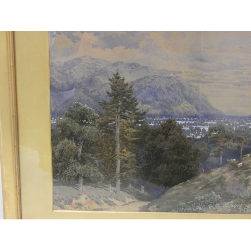 20 - Sir Herbert Eustace Maxwell 7th BtScottish 1845-1937.Cattle on a hilltop.Signed and dated 1875, wate... 