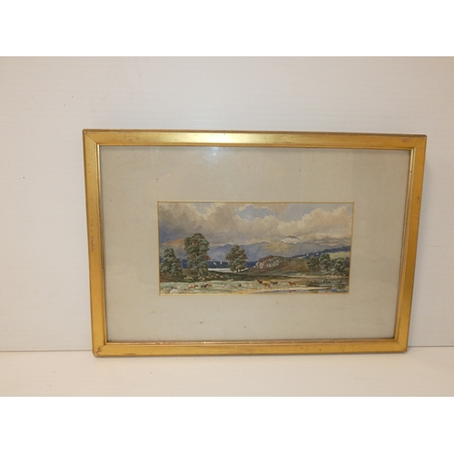 21 - Sir Herbert Eustace Maxwell 7th BtScottish 1845-1937.Cattle grazing by a lake.Signed and dated 1873,... 