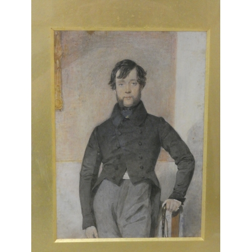 22 - 19th century British SchoolSir William Maxwell of Monreith 1805-1877. watercolour, titled to lower m... 